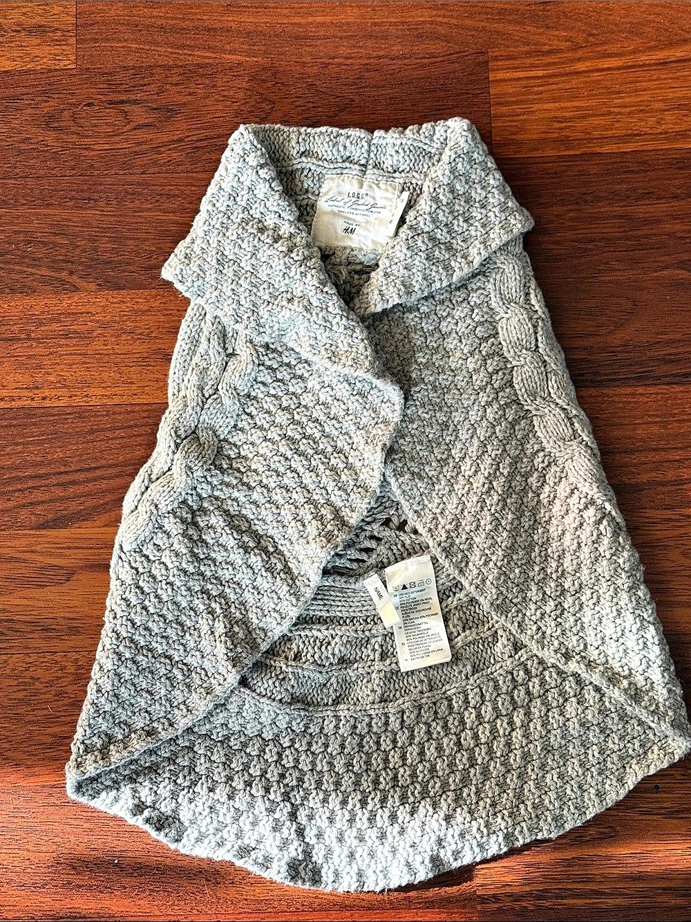 3/$12 H&M Gray Knit Cardigan Vest (Size 4y - 6Y)
